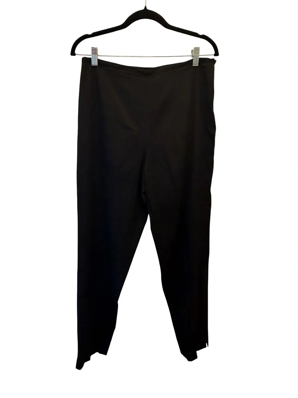 Doncaster Size 10 Solid Black Silk Blend Dress Pants Trousers Straight Leg